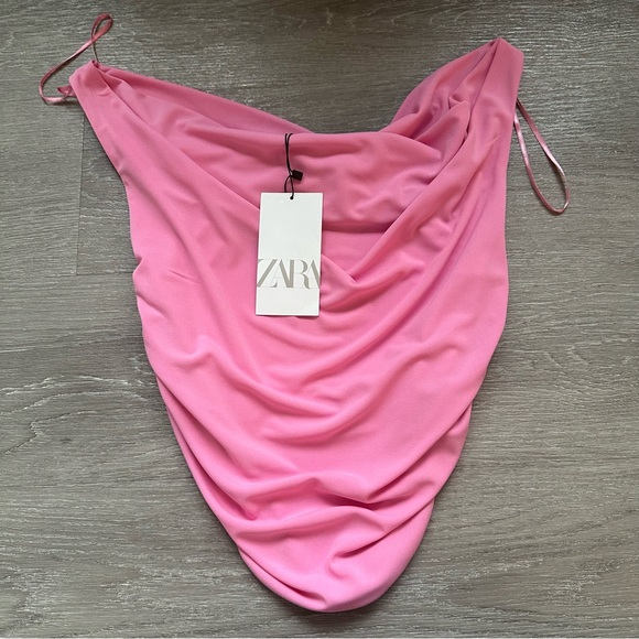 Zara Draped Crop Top - Picture 2 of 4